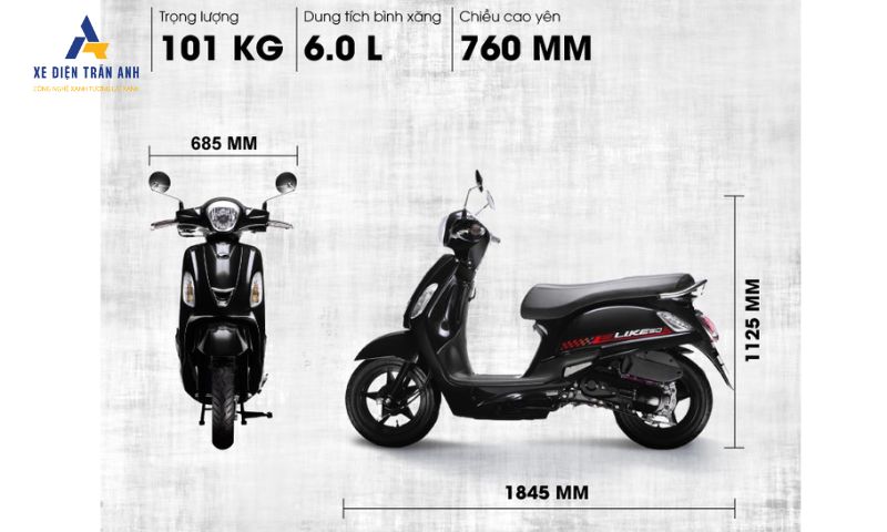Kymco Like gây ấn tượng mạnh mẽ nhờ thiết kế hoài cổ pha lẫn hiện đại
